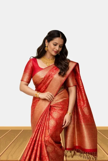 Ananta Roja Kanjivaram Saree