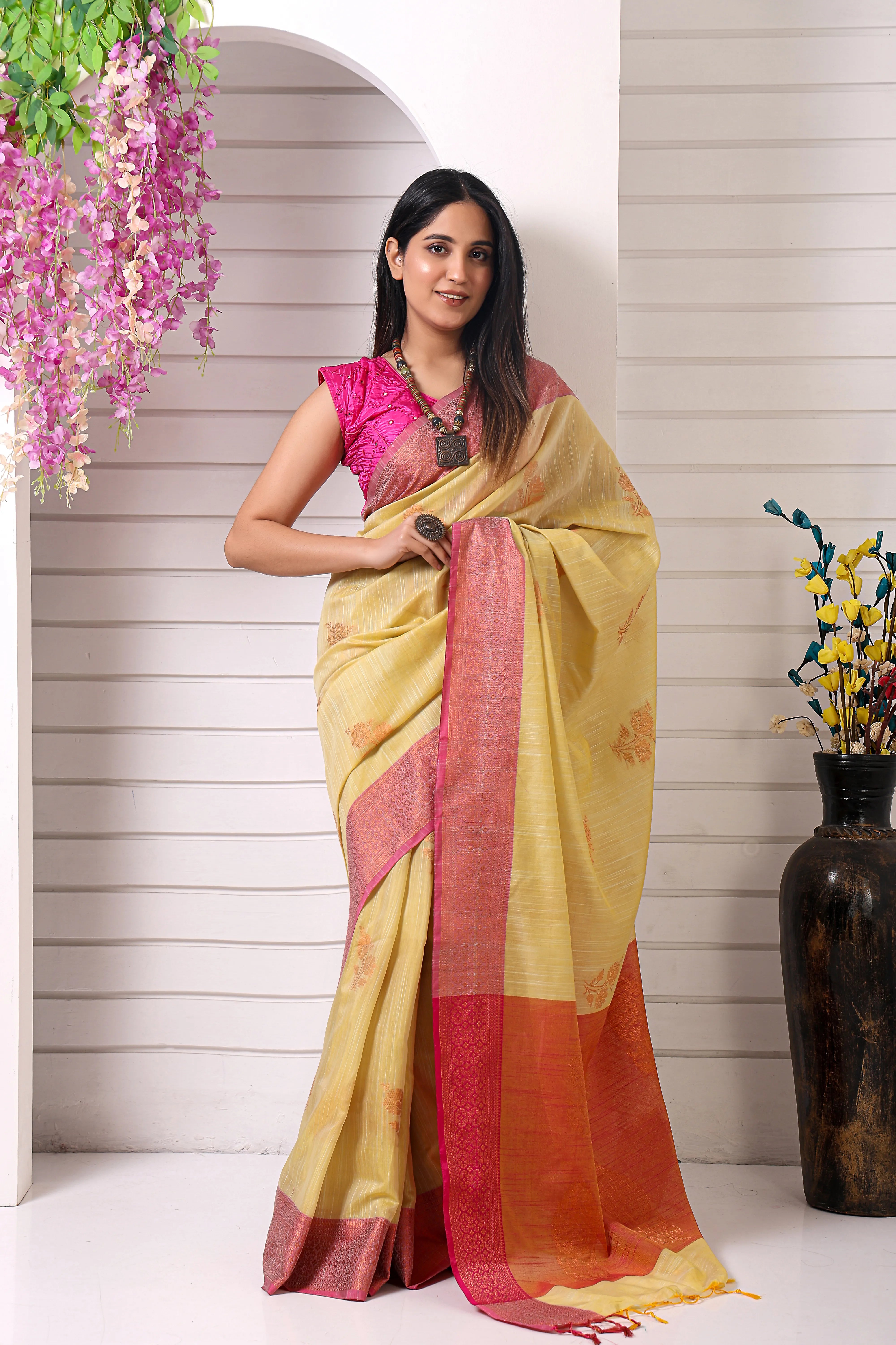 Kanak Pushp Chanderi Saree