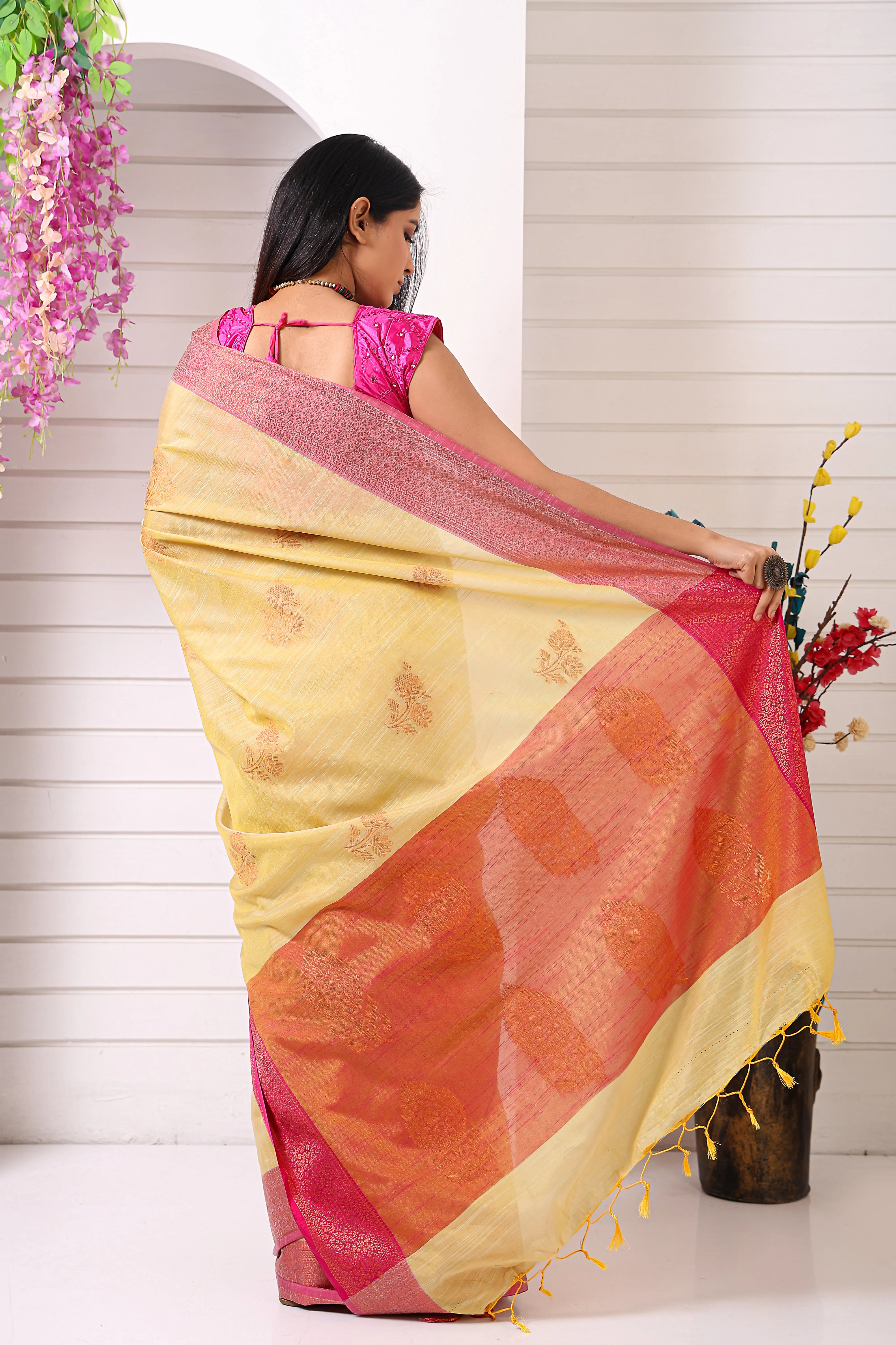 Kanak Pushp Chanderi Saree