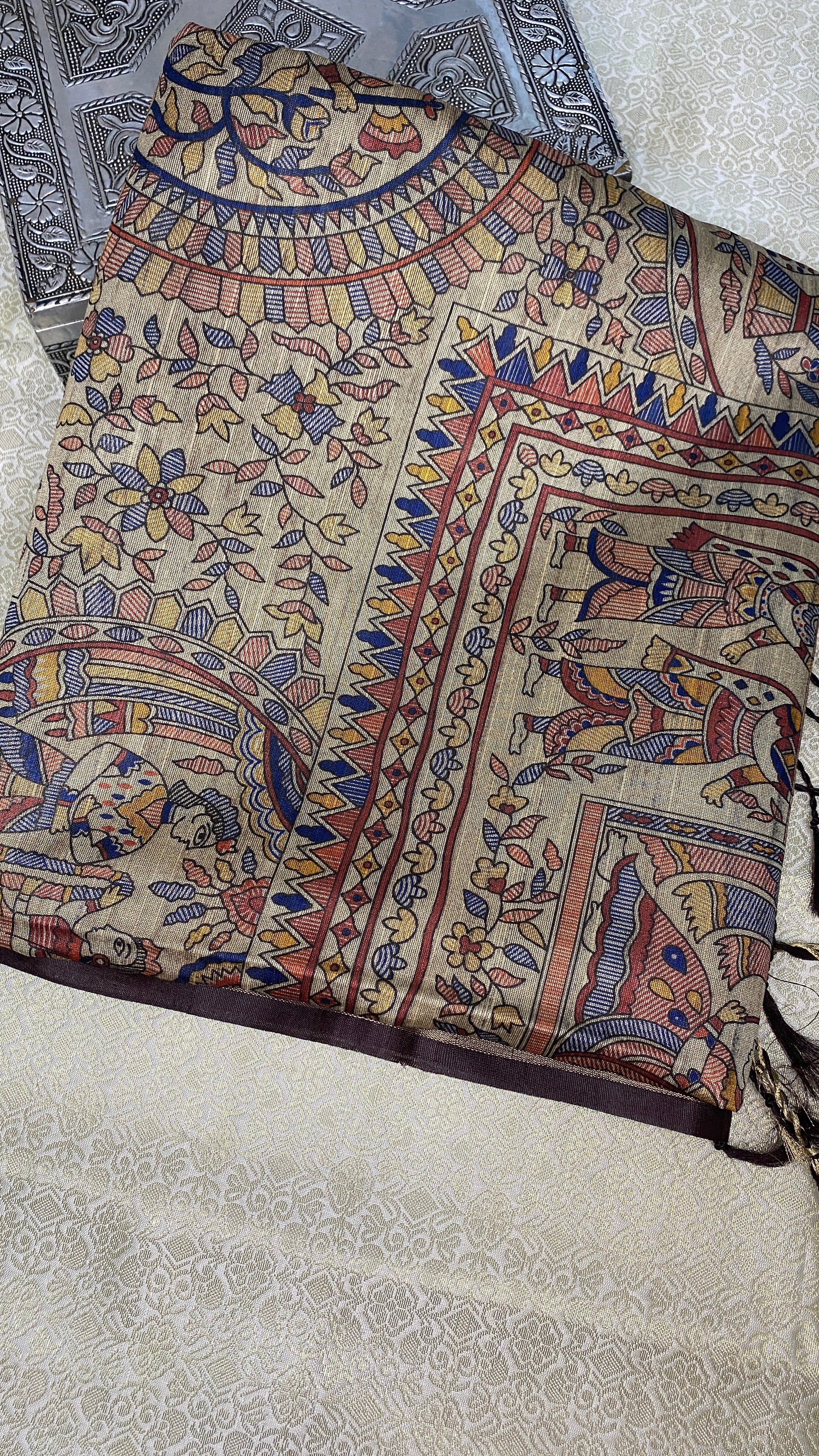 Madhuban Rekha Bhagalpuri Silk Saree