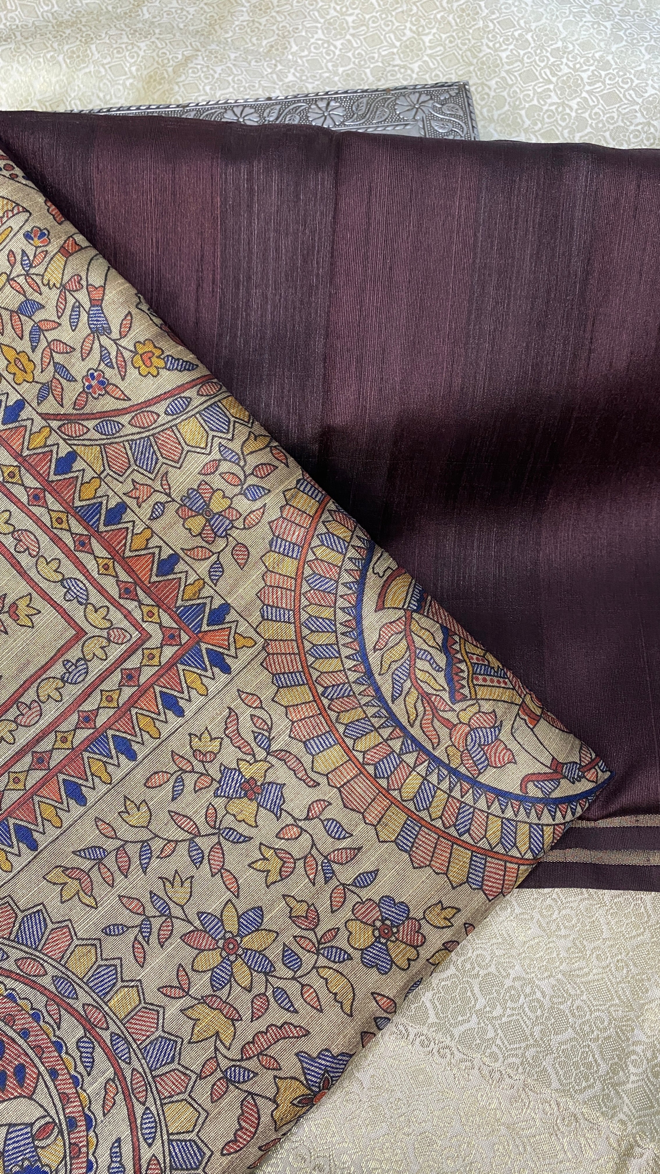 Madhuban Rekha Bhagalpuri Silk Saree