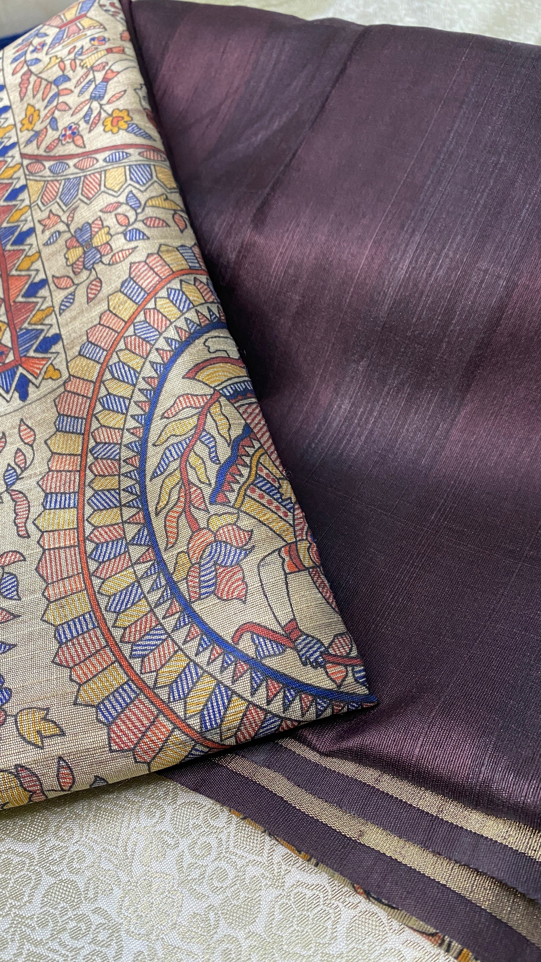 Madhuban Rekha Bhagalpuri Silk Saree