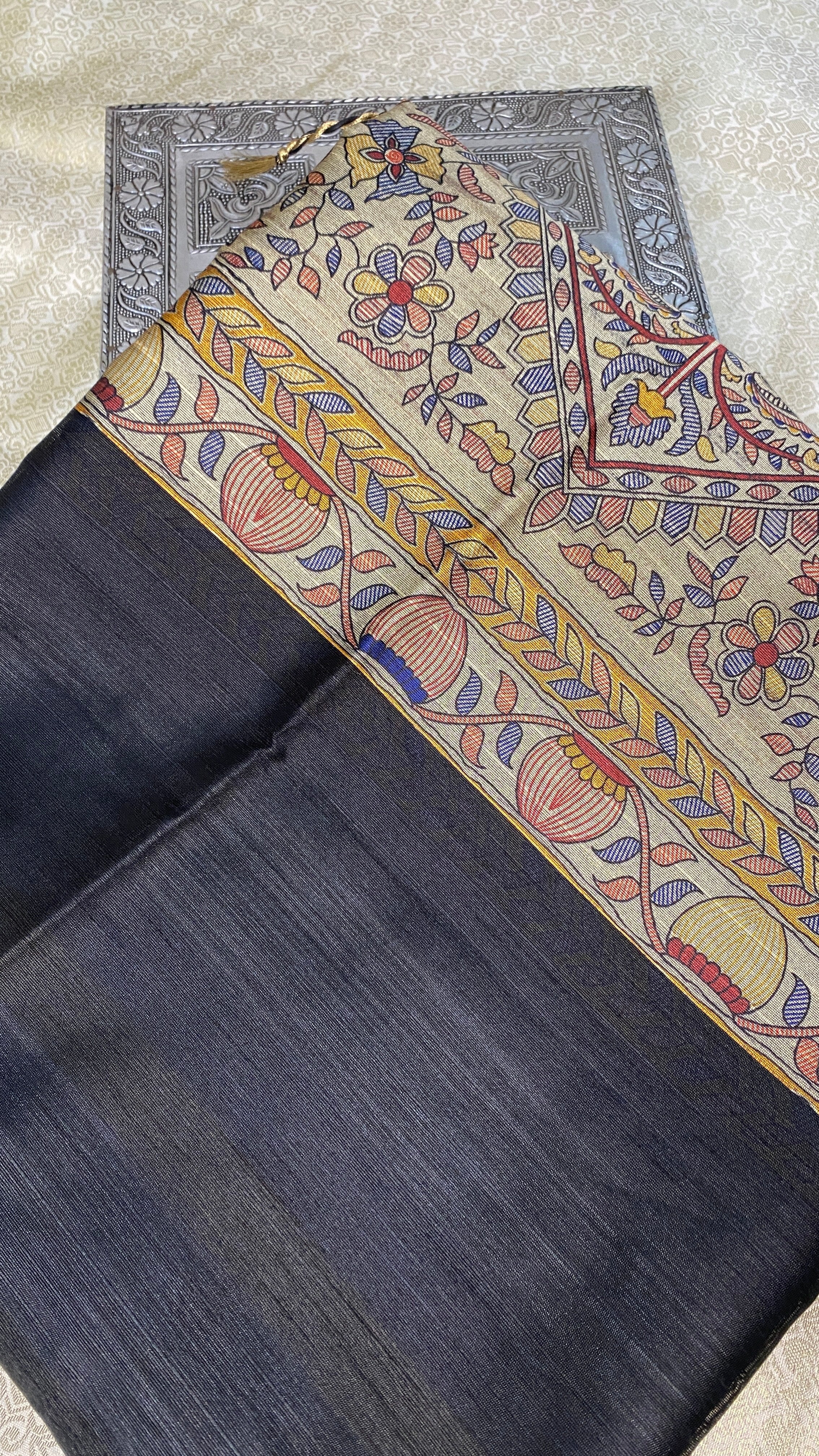 Madhuban Rekha Bhagalpuri Silk Saree