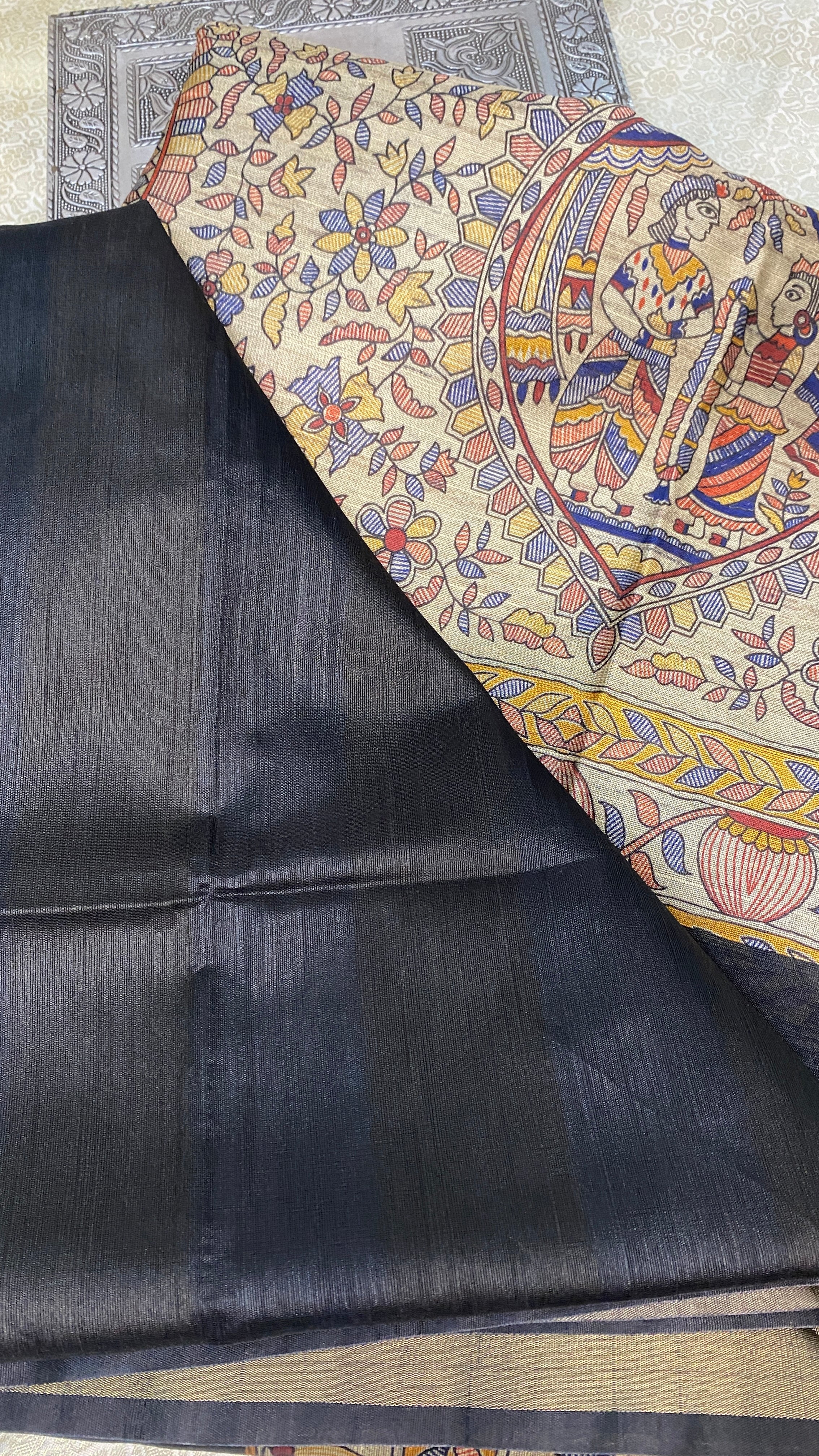 Madhuban Rekha Bhagalpuri Silk Saree