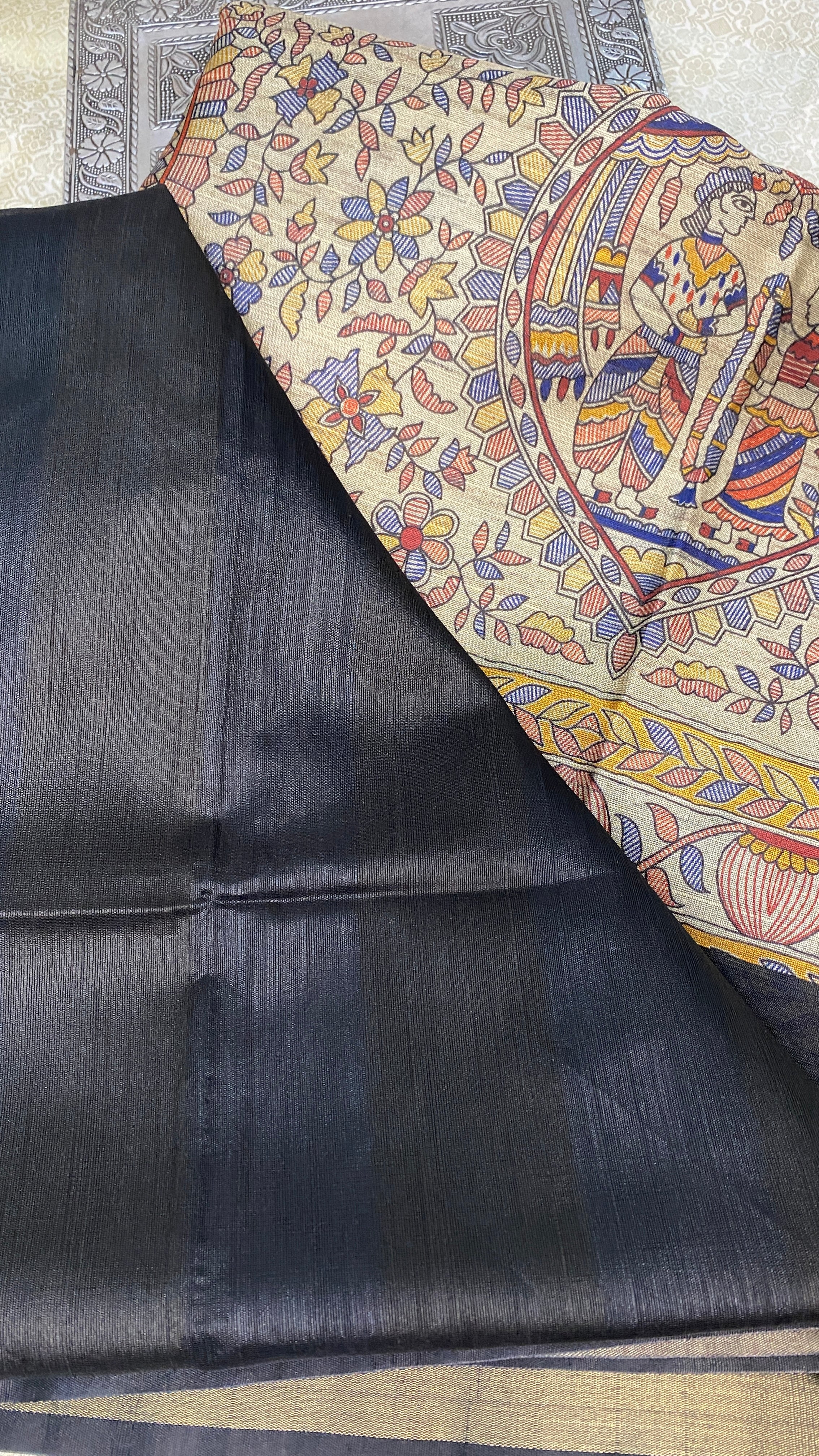 Madhuban Rekha Bhagalpuri Silk Saree