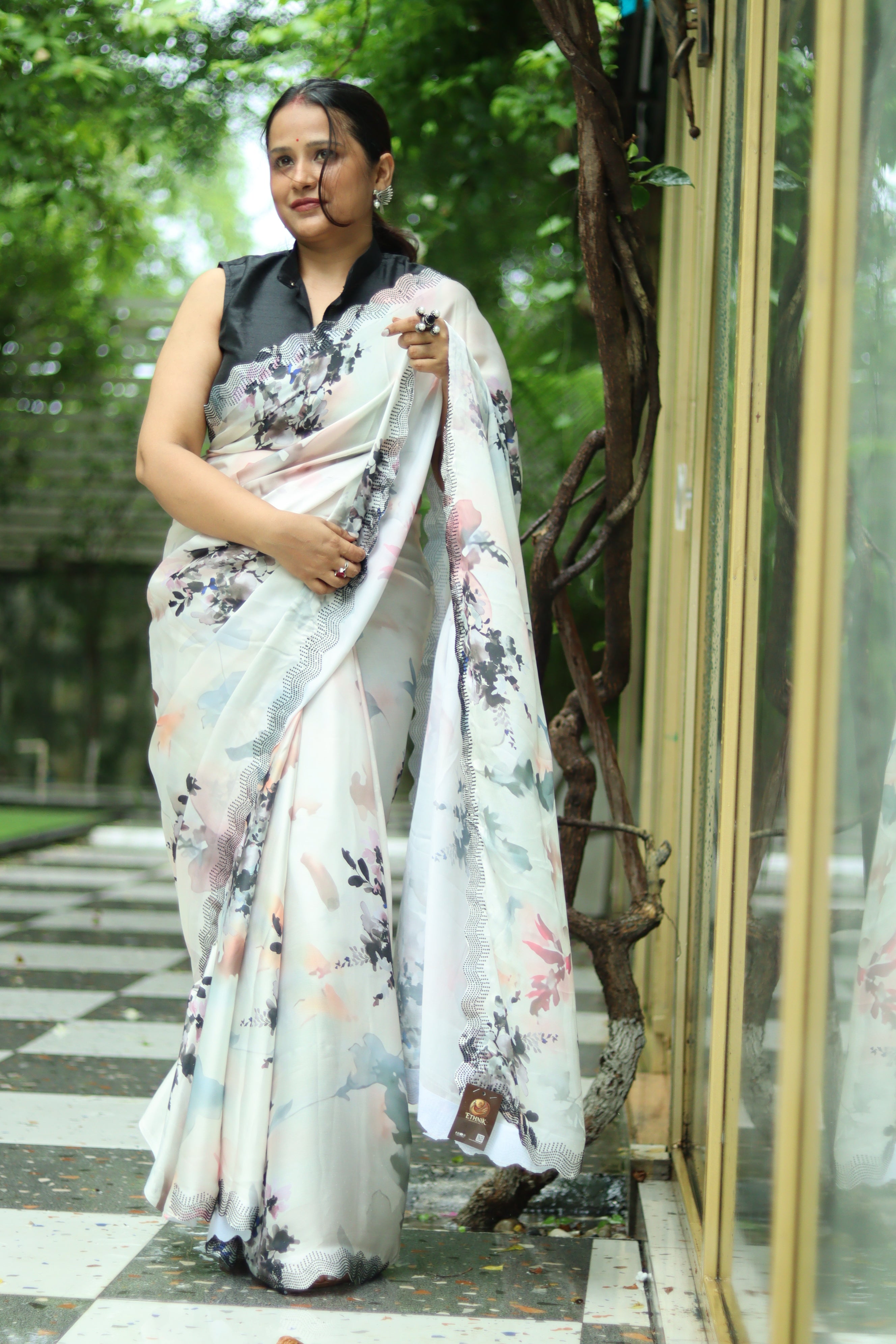 Saanjh Noor Satin Silk Saree