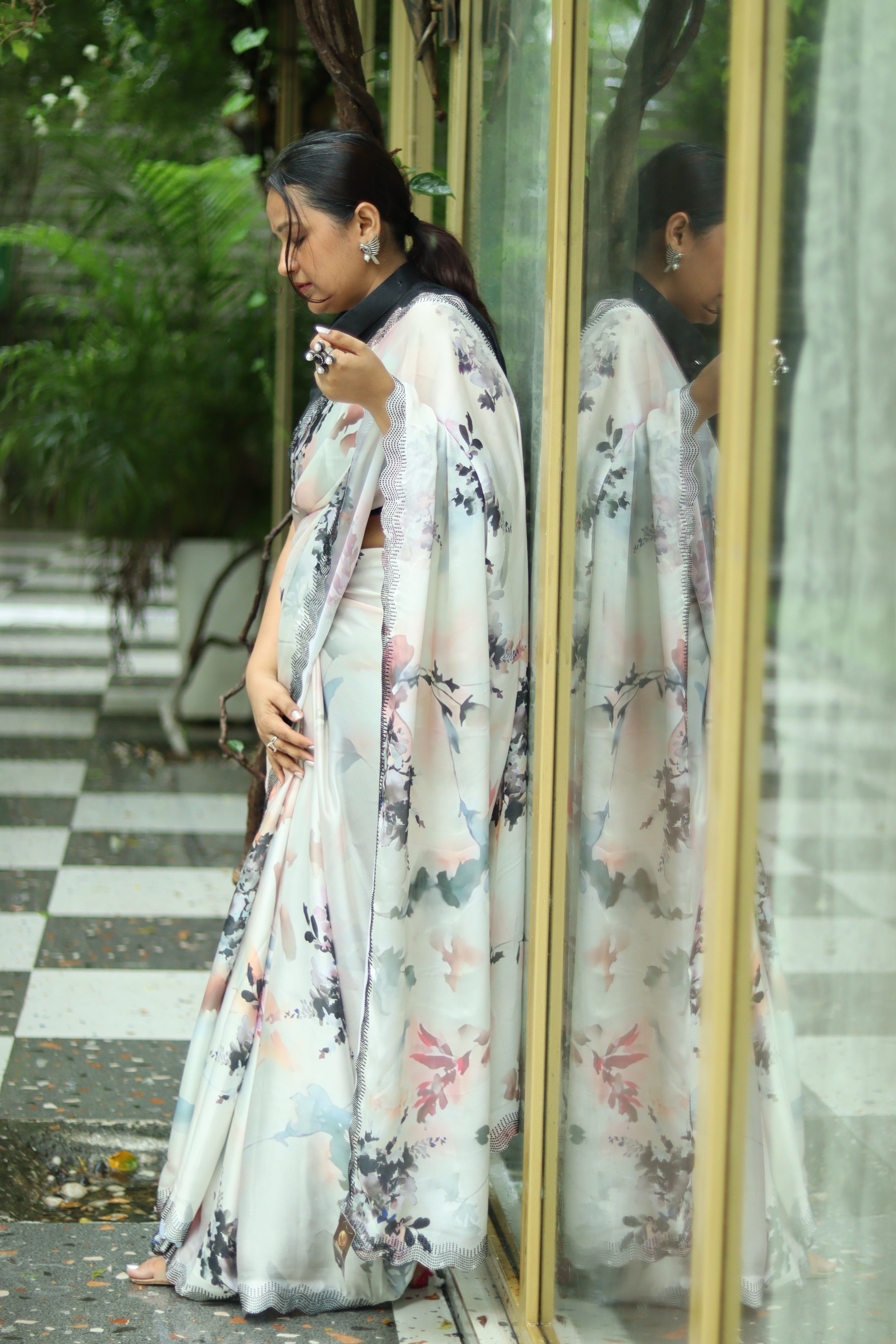 Saanjh Noor Satin Silk Saree