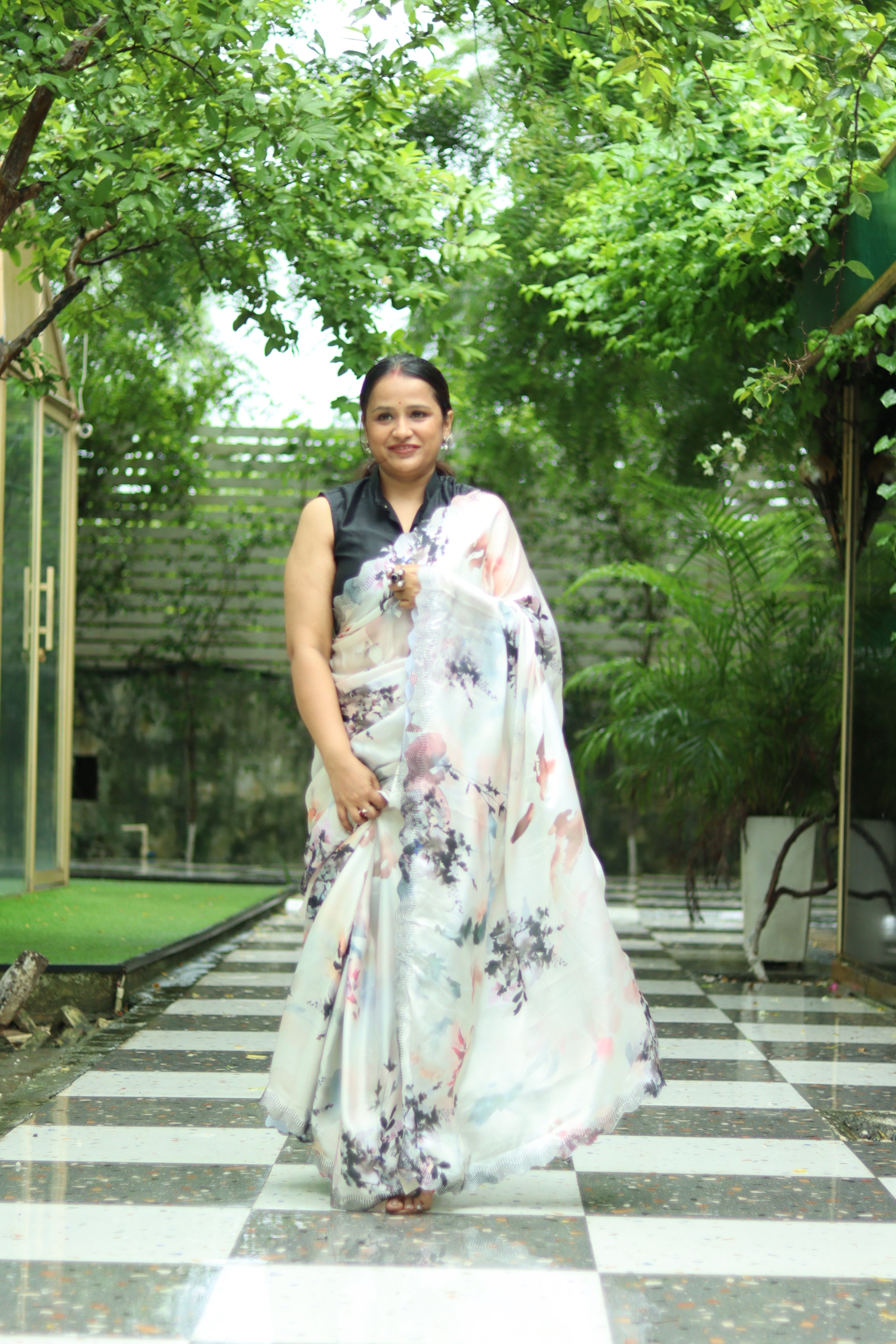 Saanjh Noor Satin Silk Saree