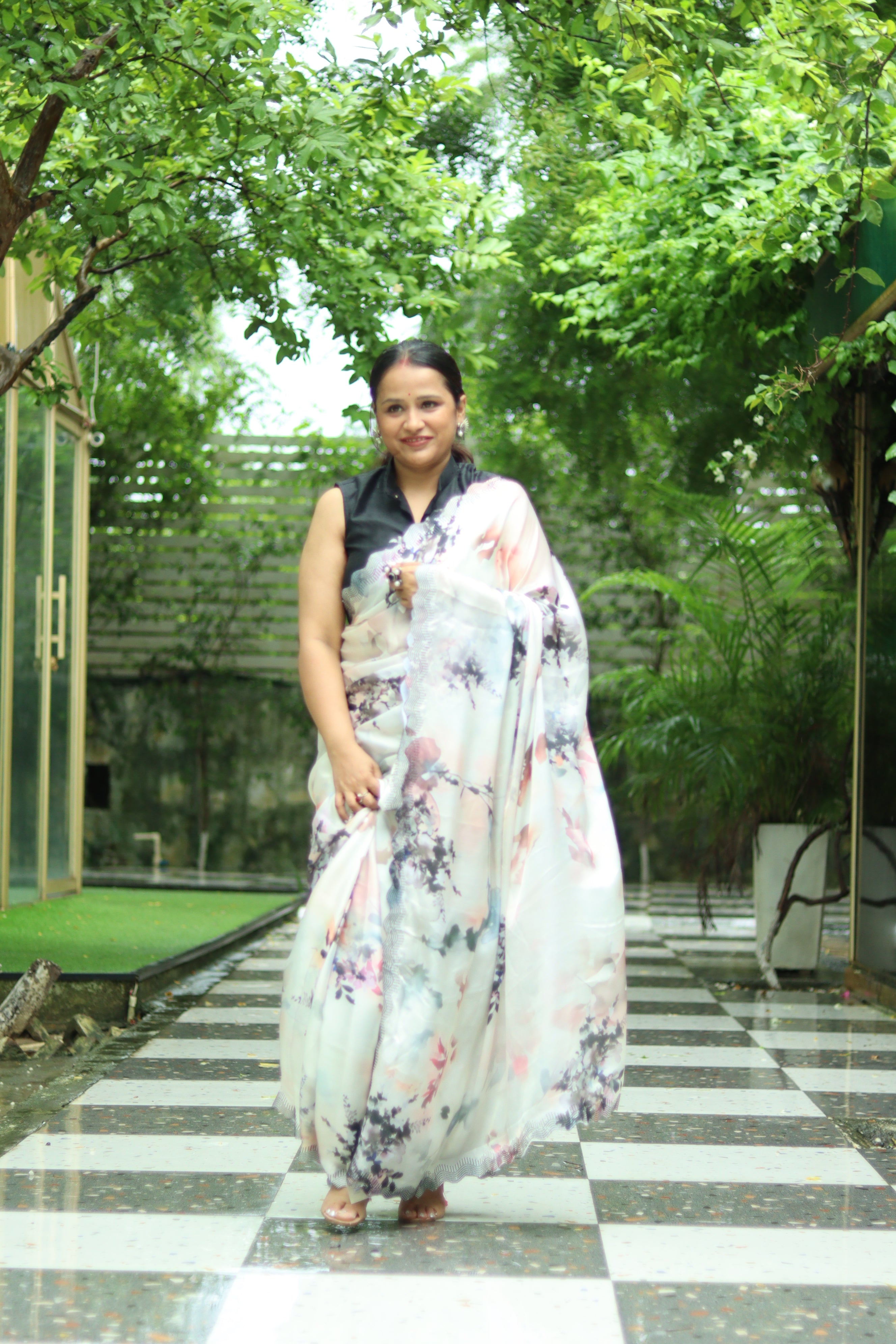 Saanjh Noor Satin Silk Saree