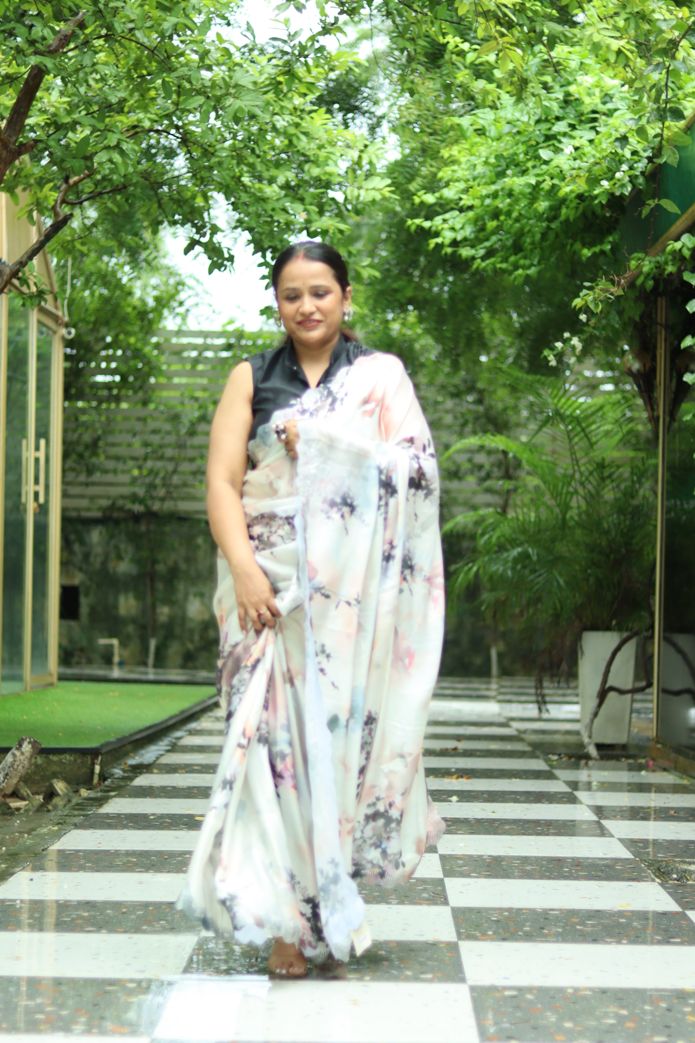 Saanjh Noor Satin Silk Saree