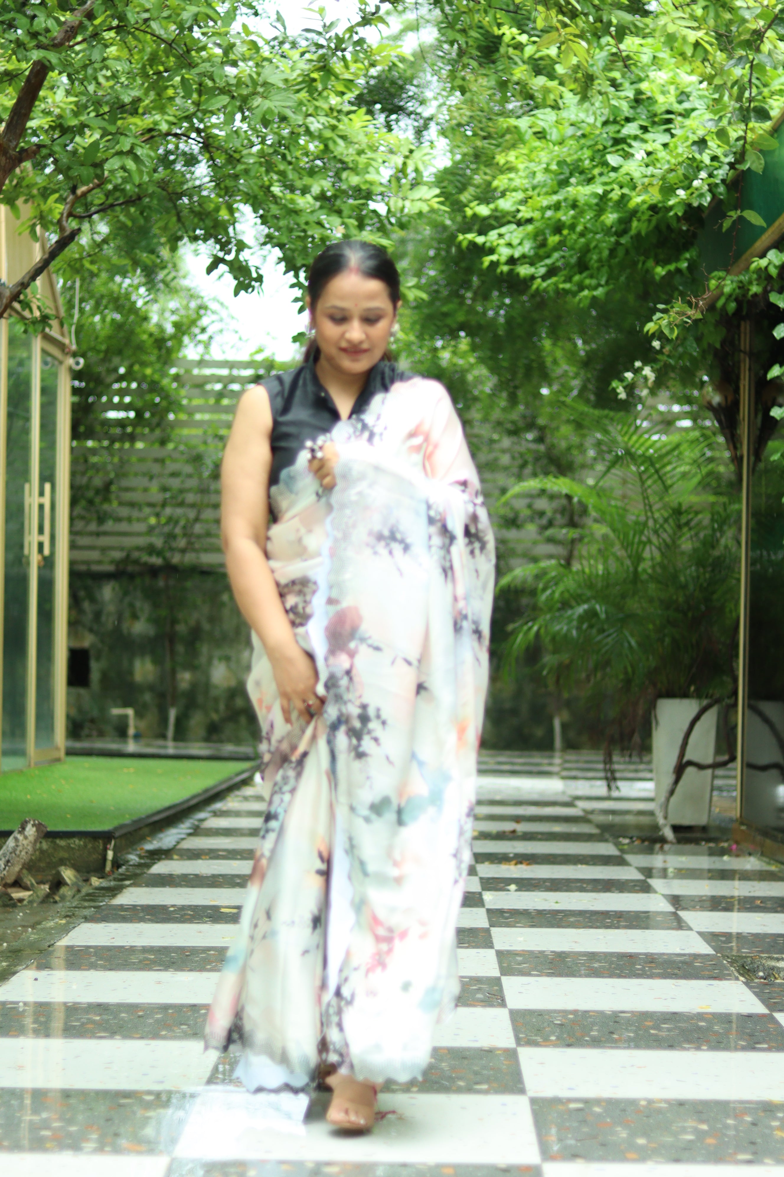 Saanjh Noor Satin Silk Saree