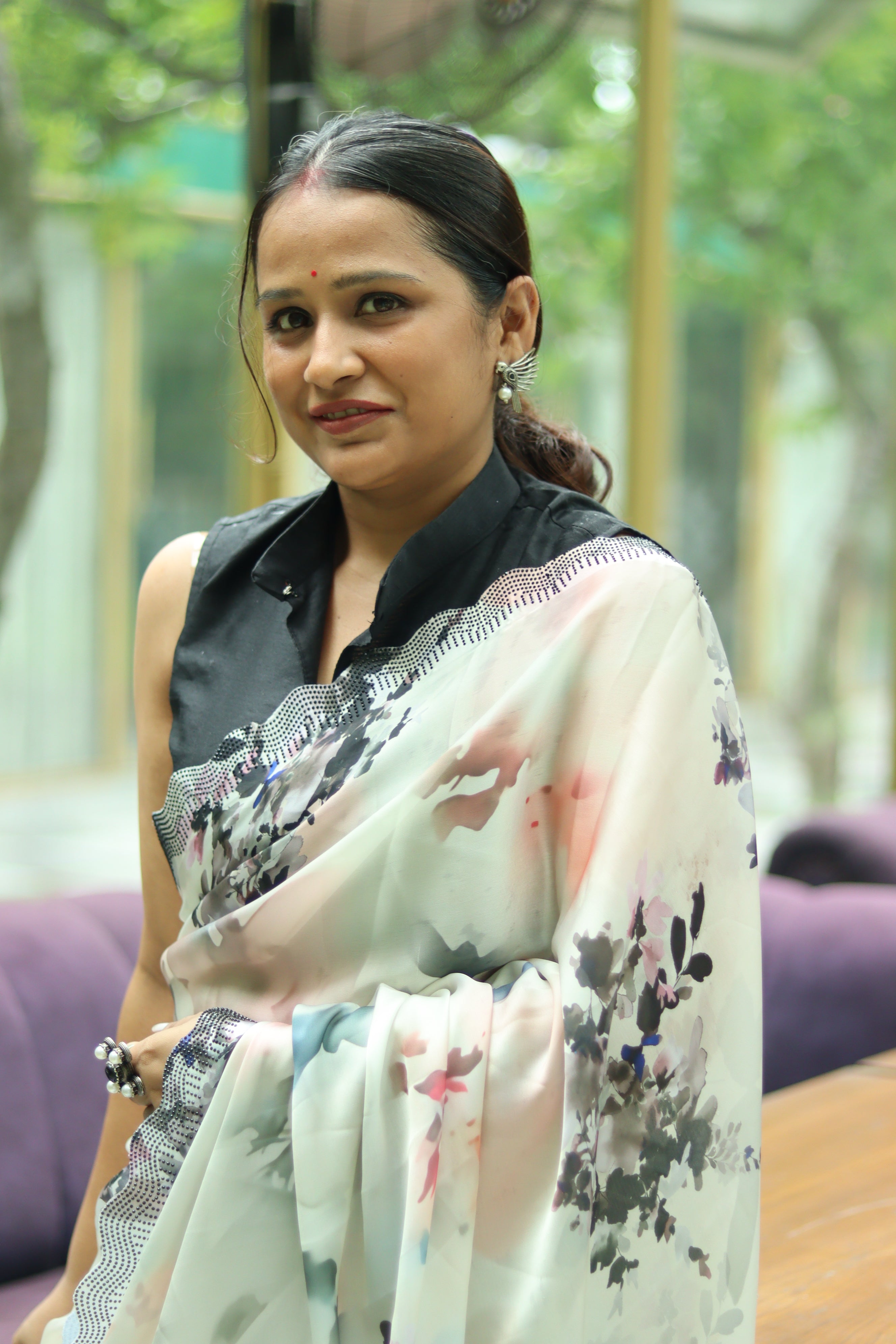 Saanjh Noor Satin Silk Saree