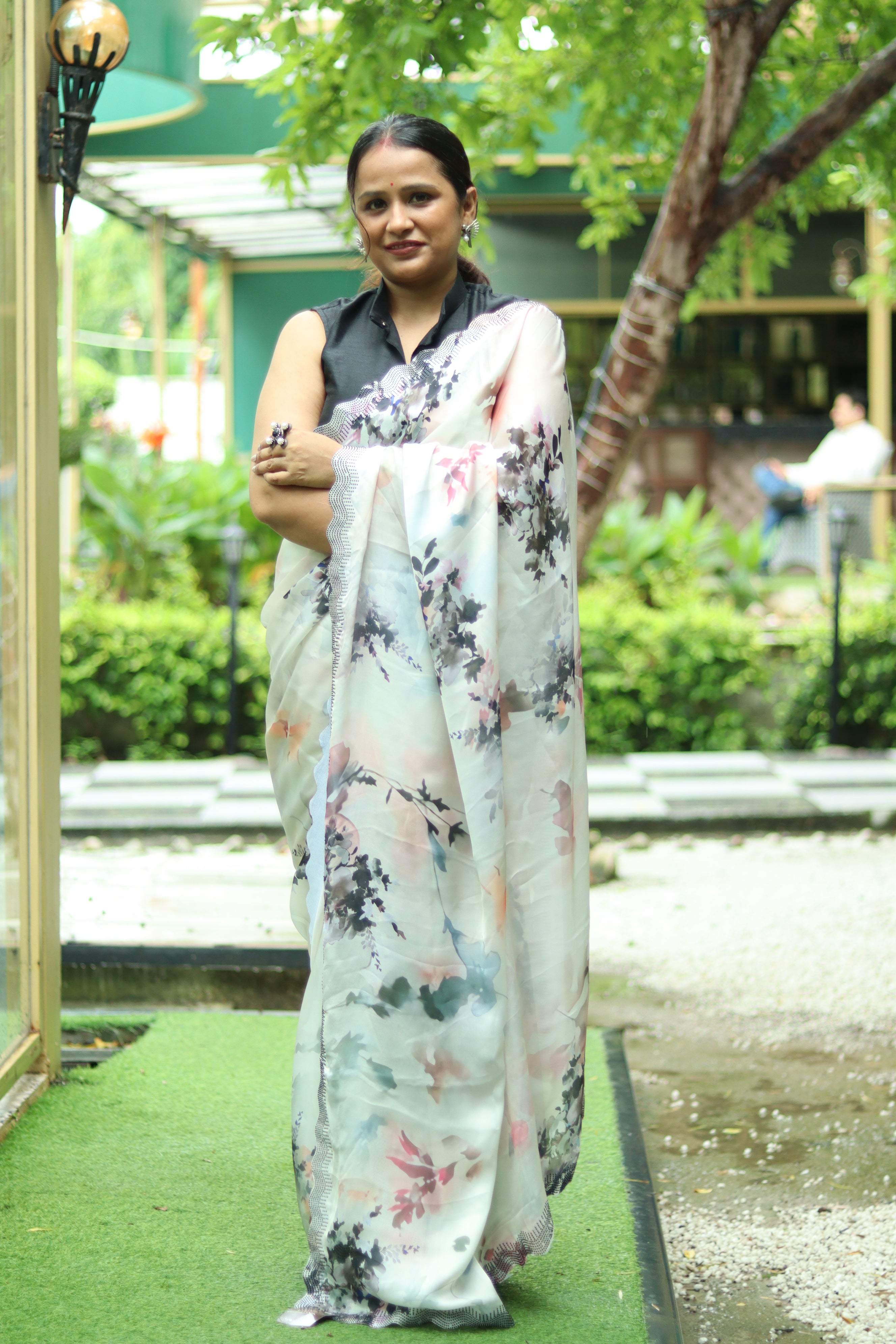 Saanjh Noor Satin Silk Saree