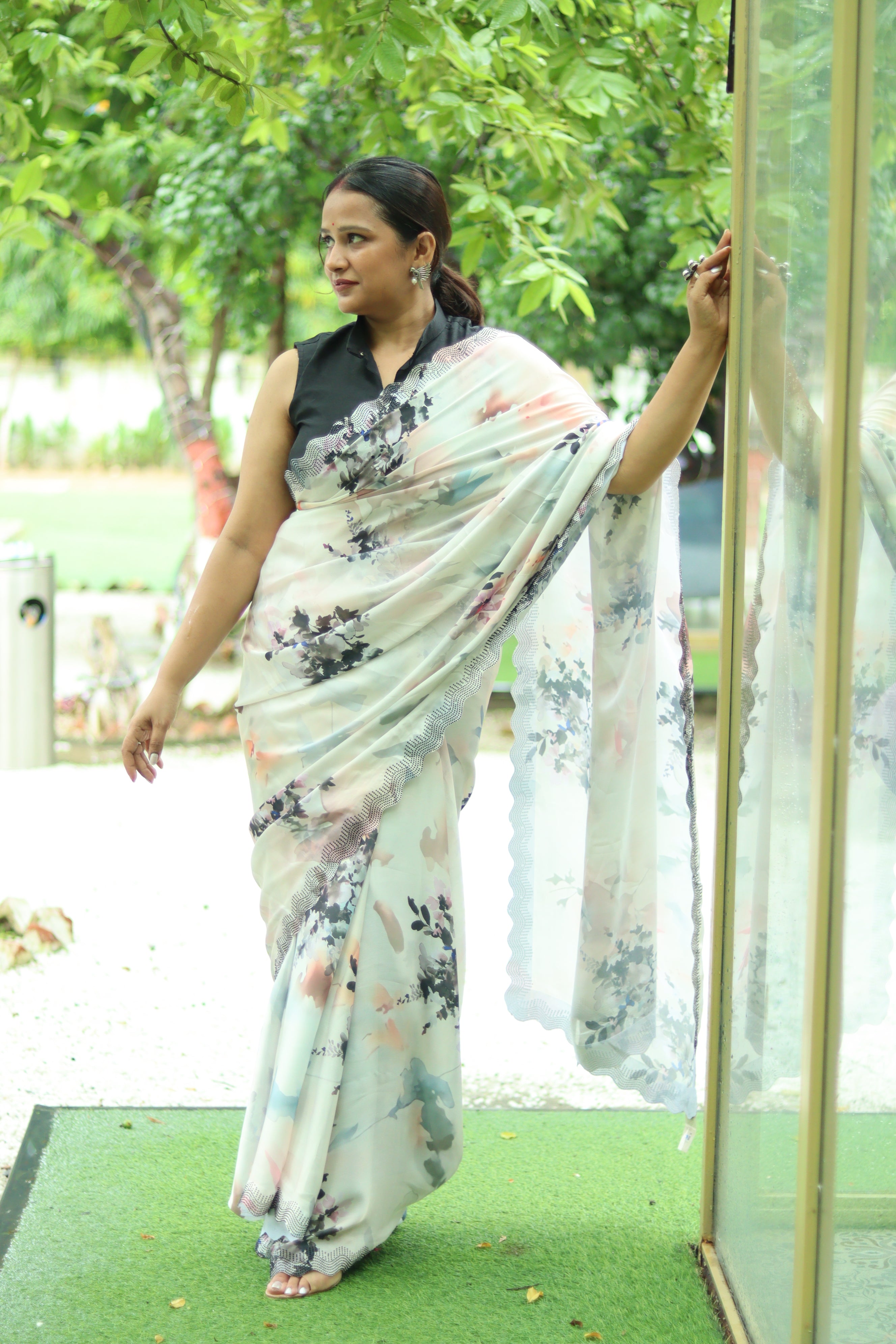 Saanjh Noor Satin Silk Saree