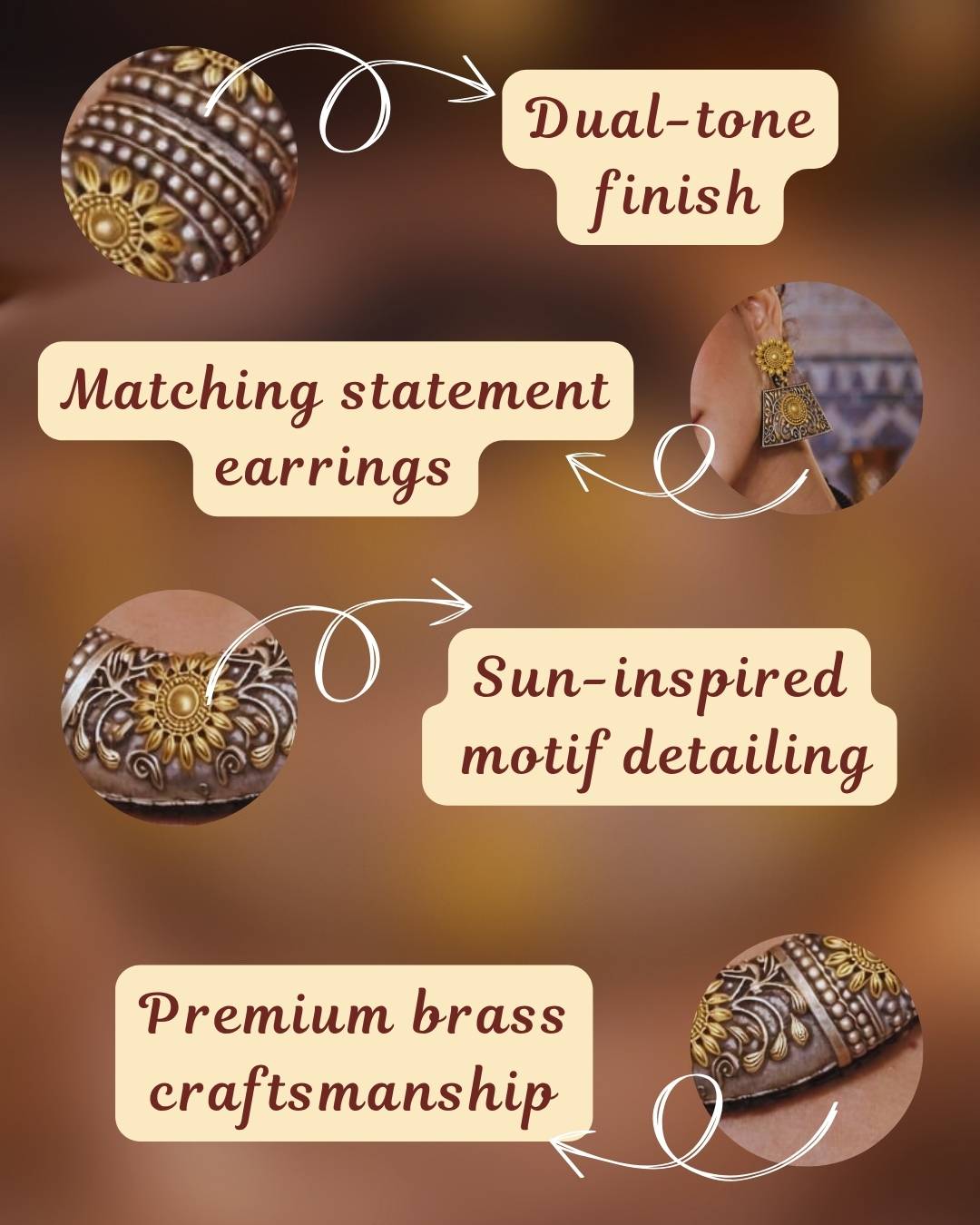 Zaria antique oxidised choker necklace set full styling indo western look by Ethnyk Dori